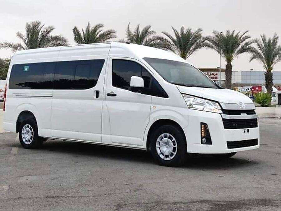 Toyota Hiace bus rental for group travel in Yaba