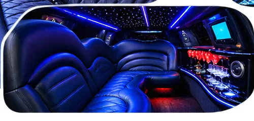 Stretch limousine lounge seating