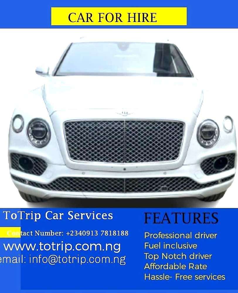 Bentley Bentayga hire offer Lagos
